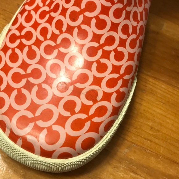 COACH URSULA WOMEN’S RAIN BOOTS ORANGE SIZE 7 - Picture 7 of 7